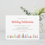 Moderne kerstboom vakantie vieren kaart (Staand voorkant)