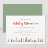 Moderne kerstboom vakantie vieren kaart (Voorkant / Achterkant)