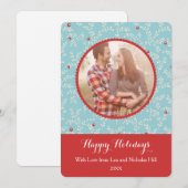 Moderne kerstboomfoto feestdagenkaart (Voorkant / Achterkant)