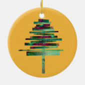 Moderne kerstboomkunst keramisch ornament (Achterkant)