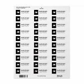 Moderne kerstboomlabel etiket (Full Sheet)