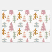 Moderne kerstboompapierbladen inpakpapier vel (Voorkant 3)