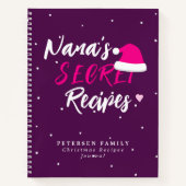 Moderne kerstboomreceptie notitieboek (Voorkant)