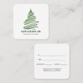 Moderne kerstboomregel Kunstcadeaubon Kortingskaartje (Voorkant / Achterkant)