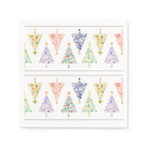 Moderne kerstboomservetten