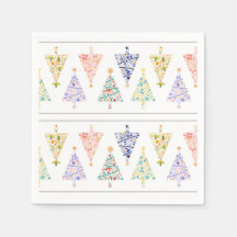 Moderne kerstboomservetten