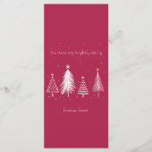 Moderne kerstboomsterren - Rood, wit, goud, Menu (Voorkant)