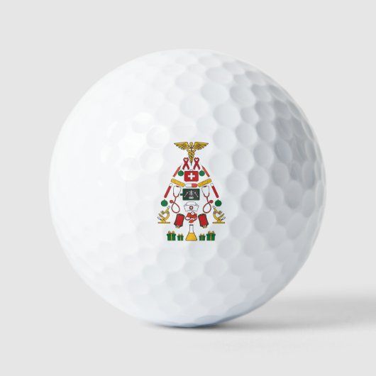 Moderne kerstboomvakantie - Aangepaste artsen Golfballen (Voorkant)