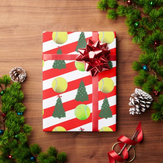 Moderne kerstboomval uit Tennis Cadeaupapier (Feestdagen Geschenken)