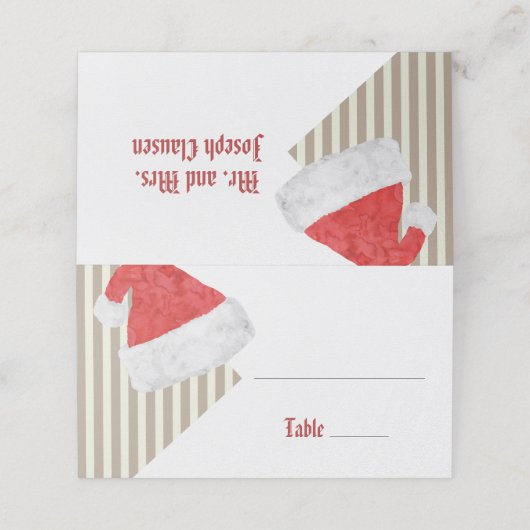 Moderne kerstbruiloft met Red Santa Hat (Buitenkant ongevouwen)