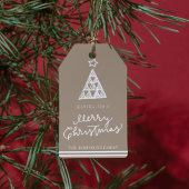 Moderne Kerstcadeau-label met eigen foto Cadeaulabel