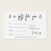 Moderne kerstcadeau met Logo Visitekaartje (Voorkant)