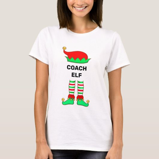 Moderne kerstcoach Elf T-Shirt (Voorkant)