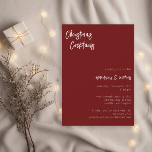 Moderne kerstcocktails | Feestdag Kaart