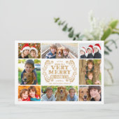 Moderne kerstcollage-Feestdagen voor kerst Feestdagenkaart (Staand voorkant)