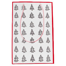 Moderne kerstdennenboom geschenkzak