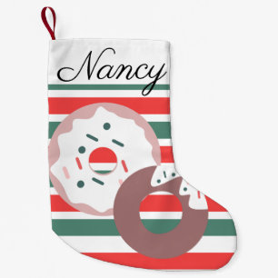 Moderne kerstdonuts Dot Sprinkles Kleine Kerstsok