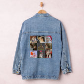 Moderne kerstfamilie foto Rustic Denim Jacket (Hangar)