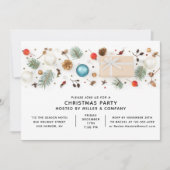 Moderne Kerstfeest Borrel Bedrijfsfeest Minimalist Kaart (Voorkant)