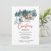 Moderne kerstfeest met Cadeau familie Kaart (Staand voorkant)