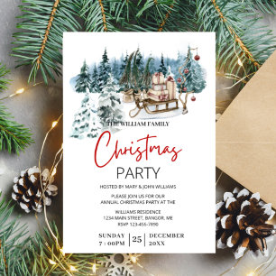 Moderne kerstfeest met Cadeau familie Kaart