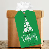 Moderne kerstfeestdag cadeaulabel