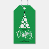 Moderne kerstfeestdag cadeaulabel (Voorkant)