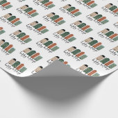 Moderne kerstfeestdag cadeaupapier (Hoek)