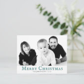 Moderne kerstfeestdag foto Briefkaart (Staand voorkant)