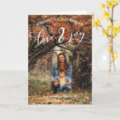 Moderne kerstfeestdag foto kaart (Gele Bloem)