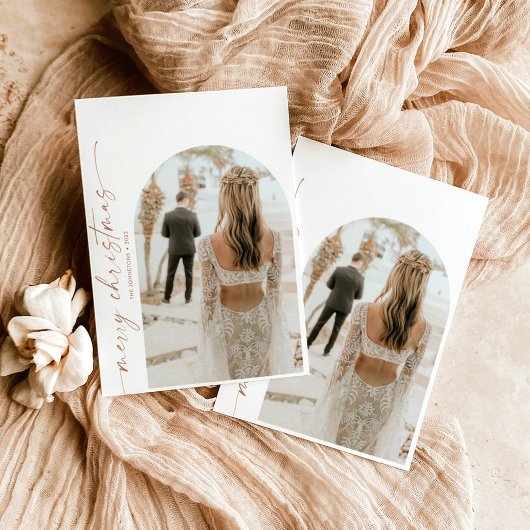 Moderne kerstfeestdag foto's kaart