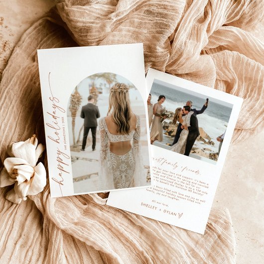 Moderne kerstfeestdag foto's kaart