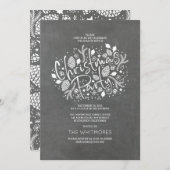 Moderne kerstfeestdag in penseel script kaart (Voorkant / Achterkant)