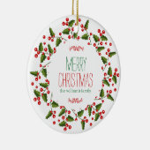 Moderne kerstfeestdag keramisch ornament (Rechts)