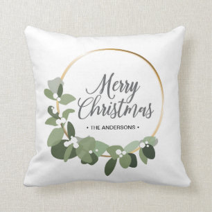 Moderne kerstfeestdag kussen