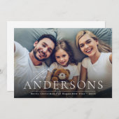 Moderne kerstfeestdag met feestdag voor vrolijk ke feestdagenkaart (Voorkant / Achterkant)