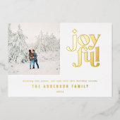 Moderne kerstfeestdag met minimale Folie Kaart (Voorkant)