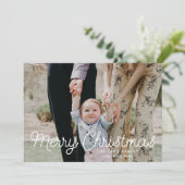 Moderne kerstfeestdag op basis van prettige feestd feestdagenkaart (Staand voorkant)