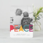 Moderne kerstfeestdag voor regenboogrust kaart (Staand voorkant)