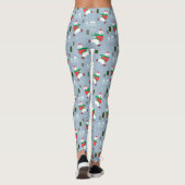 Moderne kerstFeestdagen Beer Leggings (Achterkant)