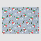 Moderne kerstFeestdagen Beer Tissuepapier (Voorkant)