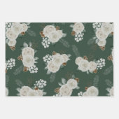 Moderne kerstflank wit patroon inpakpapier vel (Voorkant)