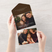 Moderne kerstfoto all in one uitnodiging (Afscheurbaar)