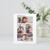 Moderne kerstfoto collage Holiday Briefkaart (Staand voorkant)