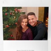 Moderne kerstfoto drieluik wenskaart (Binnenzijde eerst)