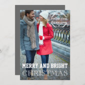 Moderne kerstfoto  elementen feestdagenkaart (Voorkant / Achterkant)