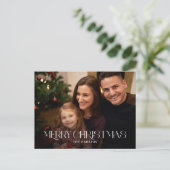 Moderne kerstfoto feestdagenkaart (Staand voorkant)
