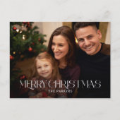 Moderne kerstfoto feestdagenkaart (Voorkant)