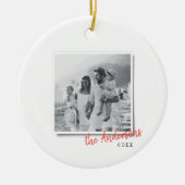 Moderne  kerstfoto keramisch ornament (Voorkant)