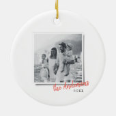 Moderne  kerstfoto keramisch ornament (Achterkant)